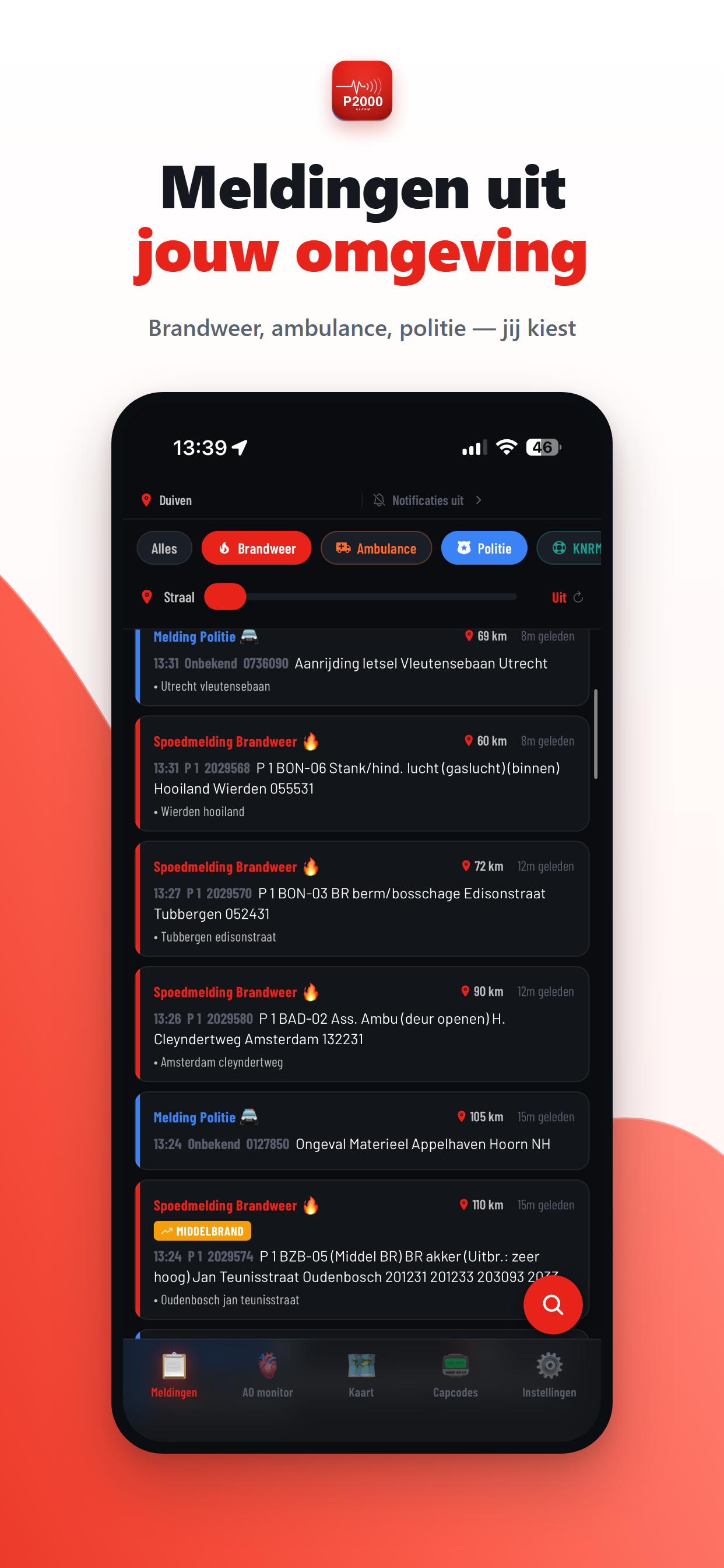 Alarmeringen P2000 screenshot 2