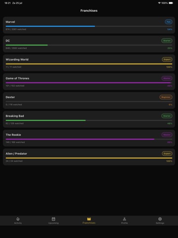 MovieFranchise iPad screenshot