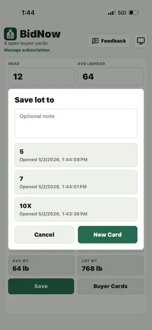 BidNow: Price/CWT Calculator screenshot 2