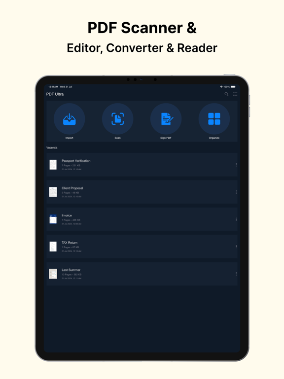 PDF Ultra iPad screenshot 2 - Productivity app