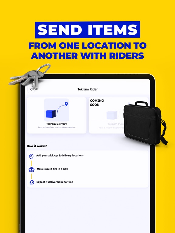 Tekram Delivery iPad screenshot 5 - Food & Drink app