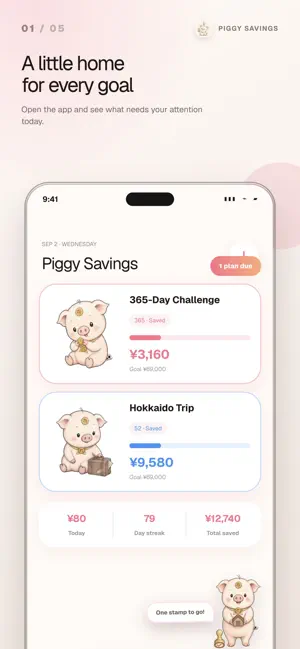 Piggy Challenge-Save Daily screenshot 1