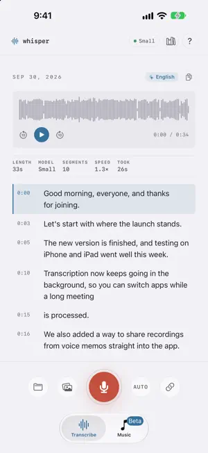 Whisperkit screenshot 2