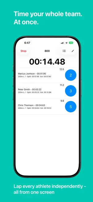 Stopwatch for Track & Field screenshot 2