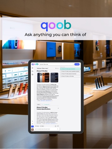 Qoob - Smart Search iPad screenshot