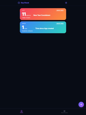 Day Check: Day Counter iPad screenshot