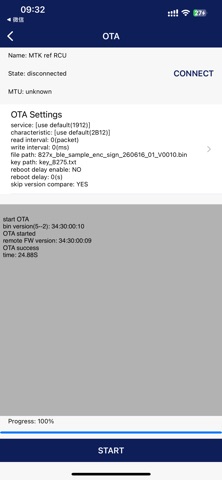 TelinkGoogleOTA screenshot