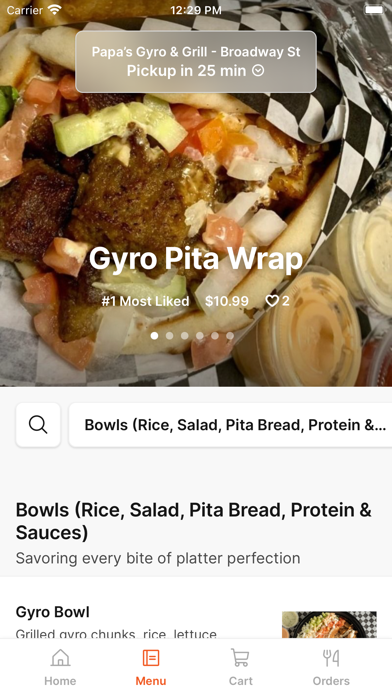 Papa's Gyro & Grill iPhone screenshot 2 - Food & Drink app