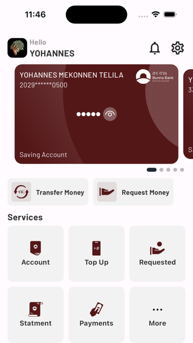 Bunna Bank Abol Mobile Banking Screenshot
