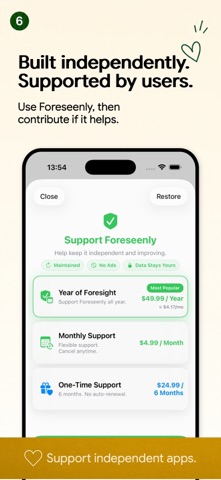 Foreseenly™ CashFlow screenshot