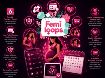 Femiloops: Period Calendar App iPad screenshot