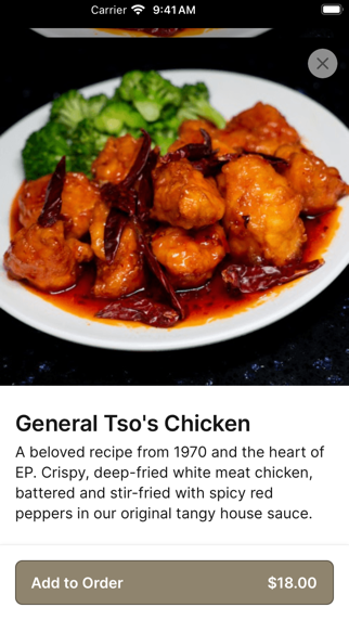 Eastern Pavilion iPhone screenshot 3 - Food & Drink app