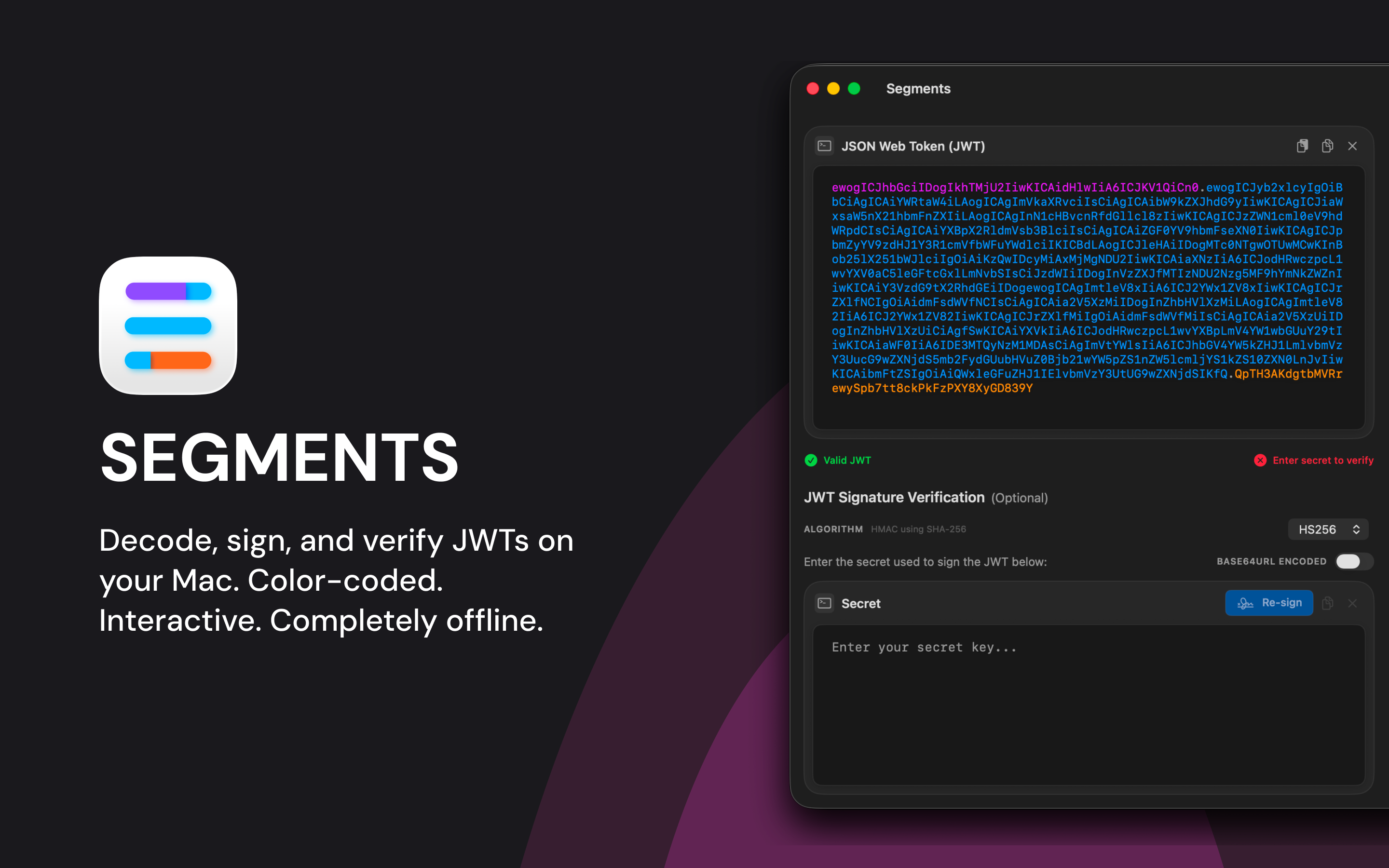 Segments JWT Editor & Debugger screenshot 5