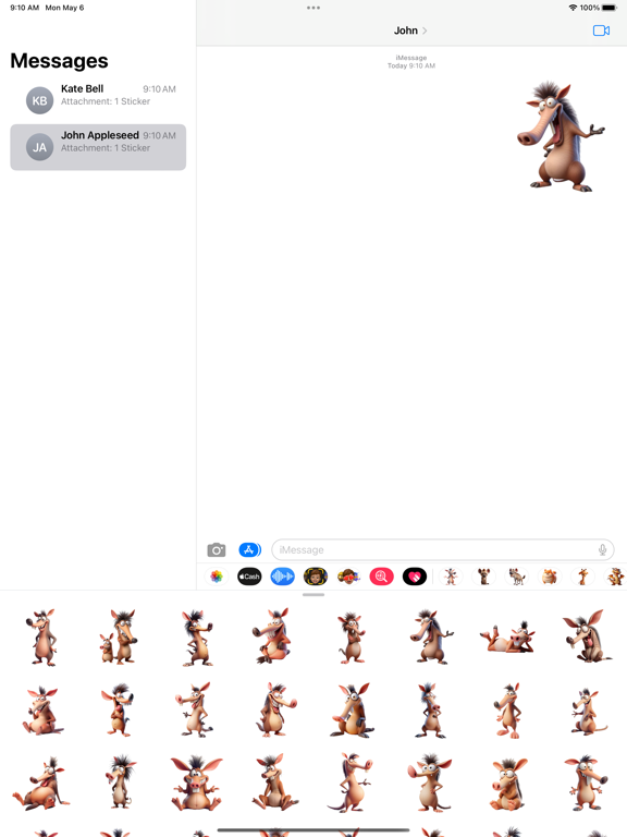 Screenshot #4 pour Goofy Aardvark Stickers