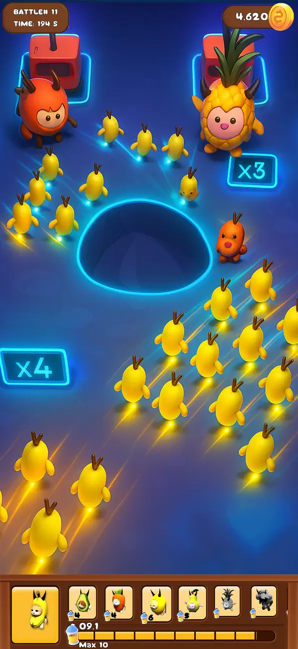 Screenshot #1 pour Banana Masters: Crowd Fight 3D