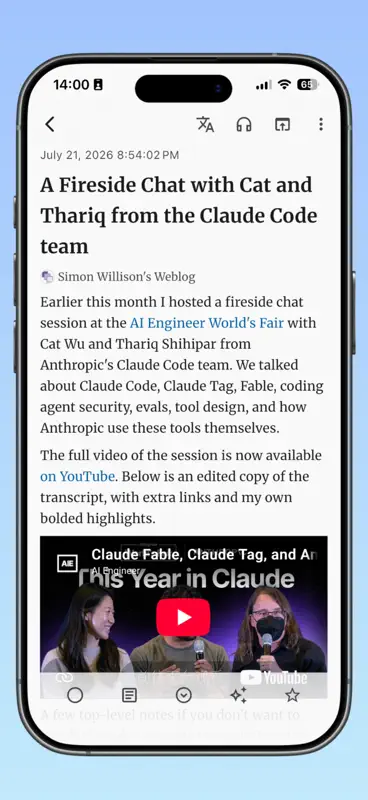 SmartRSS: Lector RSS & Podcast screenshot 2 of 6