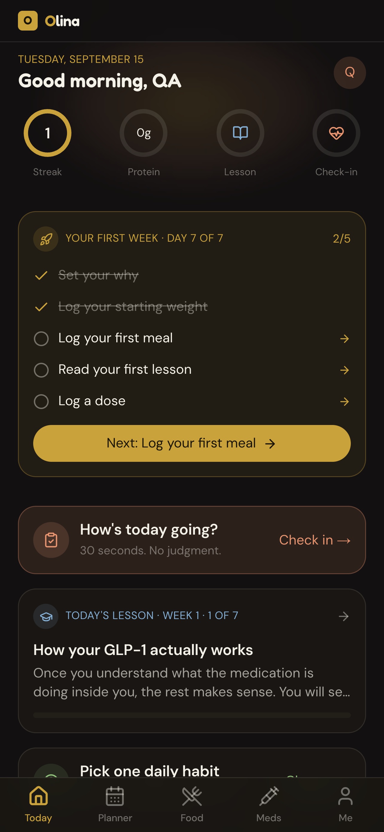 Screenshot 3 of Olina — GLP-1 Weight Loss