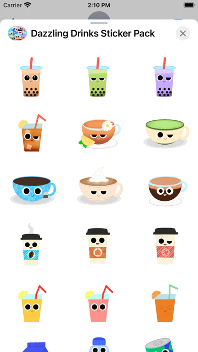 Dazzling Drinks Sticker Pack Screenshot 4 - AppWisp.com Dazzling Drinks Sticker Pack Screenshot 4 - AppWisp.com