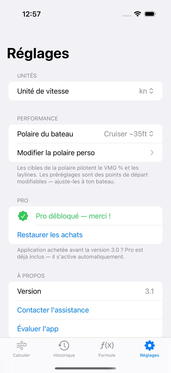 Screenshot #3 pour True-Wind Calculator