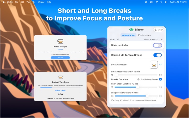 Blinker – Focus Without Strain app screenshot