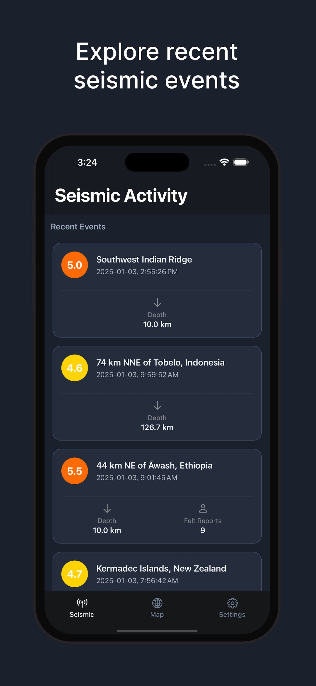 Seismic Tracker: Quake Monitor screenshot 3