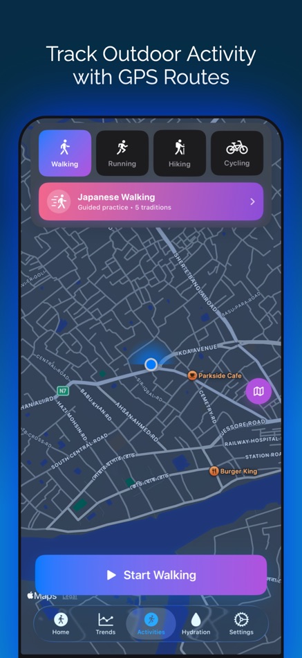 #9. Steply: GPS Walking Tracker (iOS) 게시자: Taohidul Islam