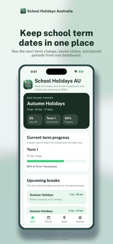 School Holidays Australia Screenshot 1 of 4
