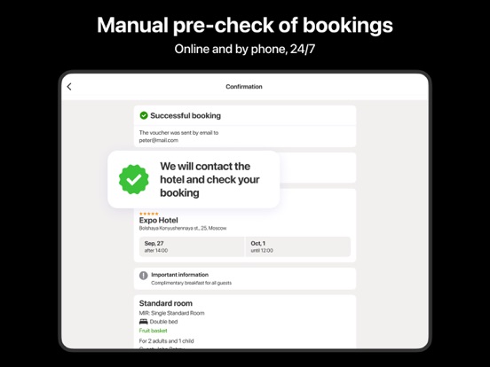 B2B.Ostrovok for Professionals iPad screenshot 4 - Travel app