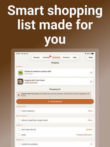 Makitra: Recipe book iPad screenshot