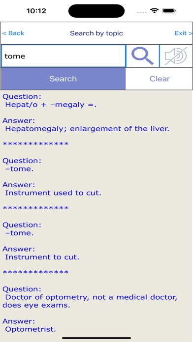 Medical Terminology By Topics Screenshot