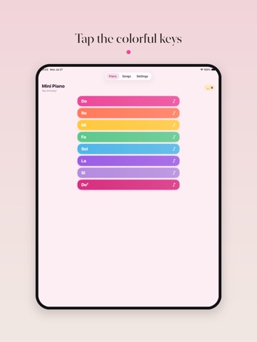 Mini Piano for Kids iPad screenshot