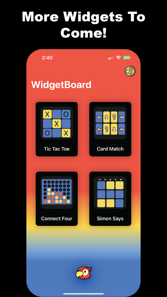 #5. WidgetBoard: Widget Games (iOS) Oleh: Whilce Raphael Varquez
