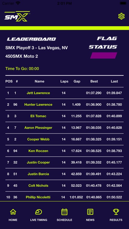 SMX Live Timing and Scoring