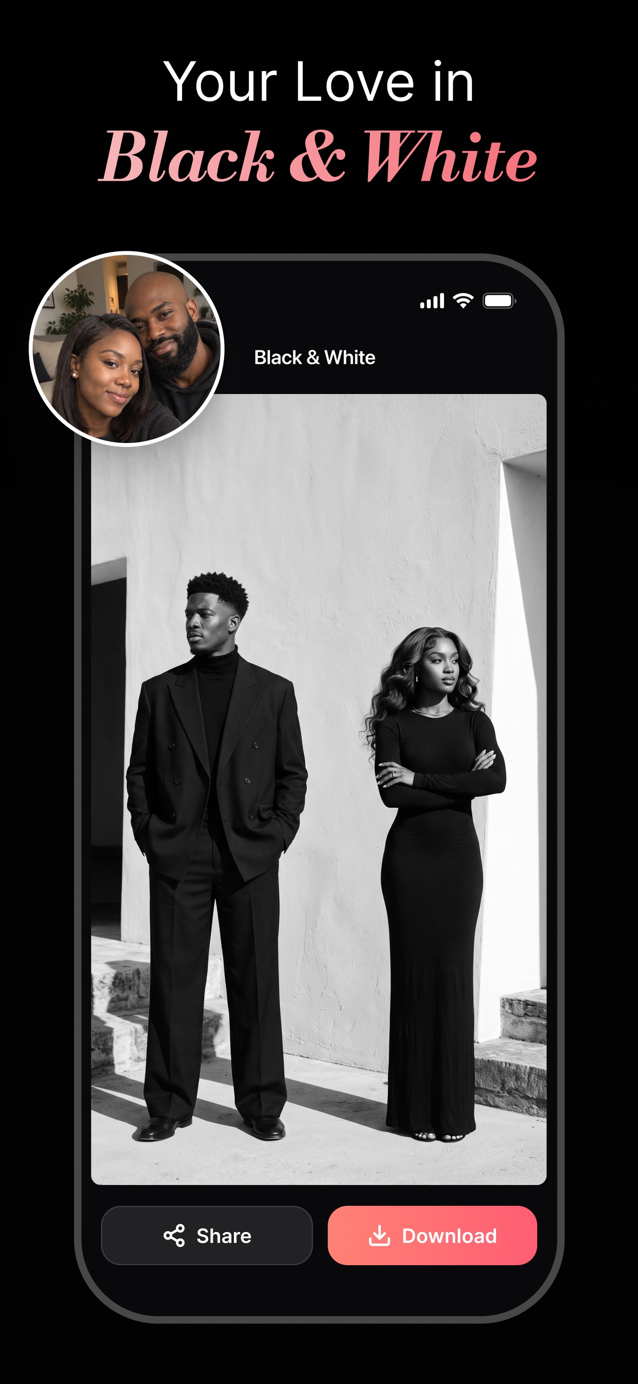 Screenshot 2 of Couple Portrait - AI Photo