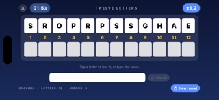 Twelve Letters: Word Puzzle iPhone screenshot