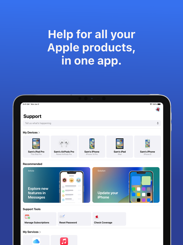 Apple Support Screenshot