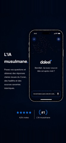 Daleel AI: Versets du Coran iPhone screenshot 1
