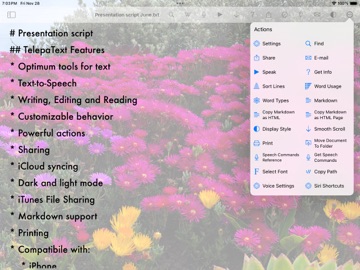 TelepaText - editor, speech iPad screenshot