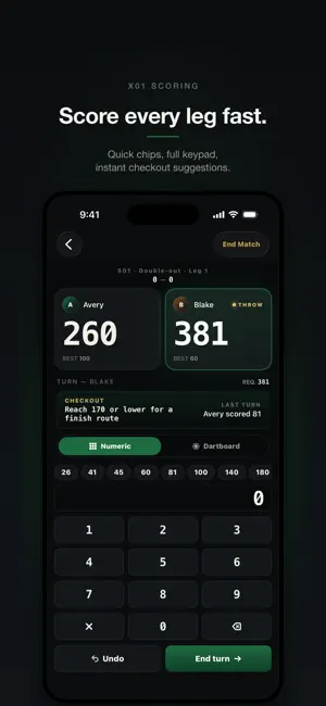 Darts Scorer 501 Cricket screenshot 1