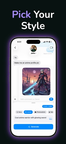AI Image Gen for Messages iPhone screenshot
