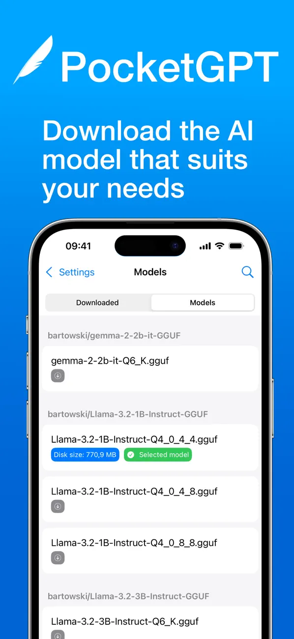 Screenshot #3 pour PocketChat Local AI Assistant