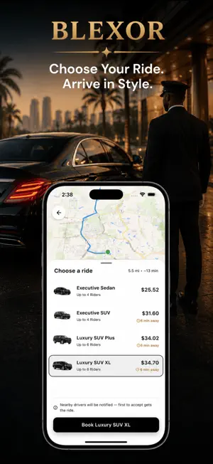 Blexor: Black Car Service screenshot 3
