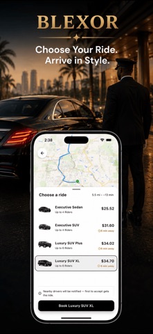 Blexor: Black Car Service screenshot