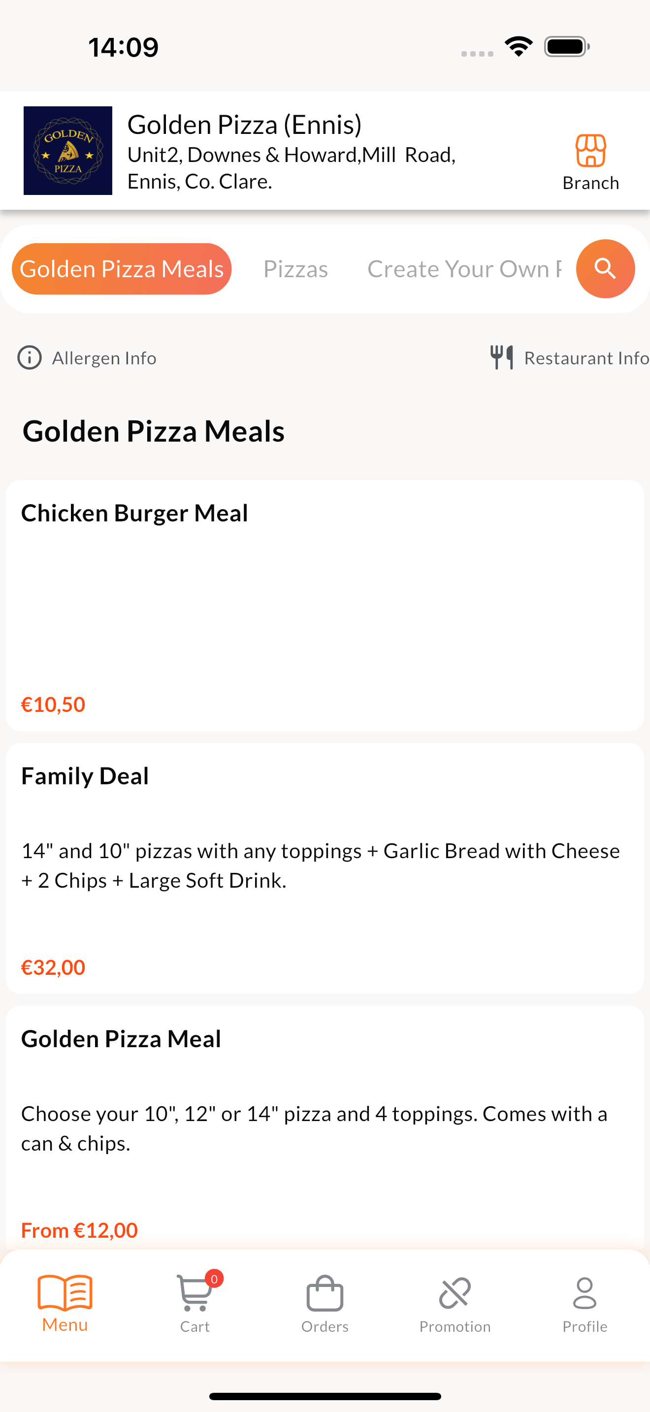 Golden Pizza Ennis