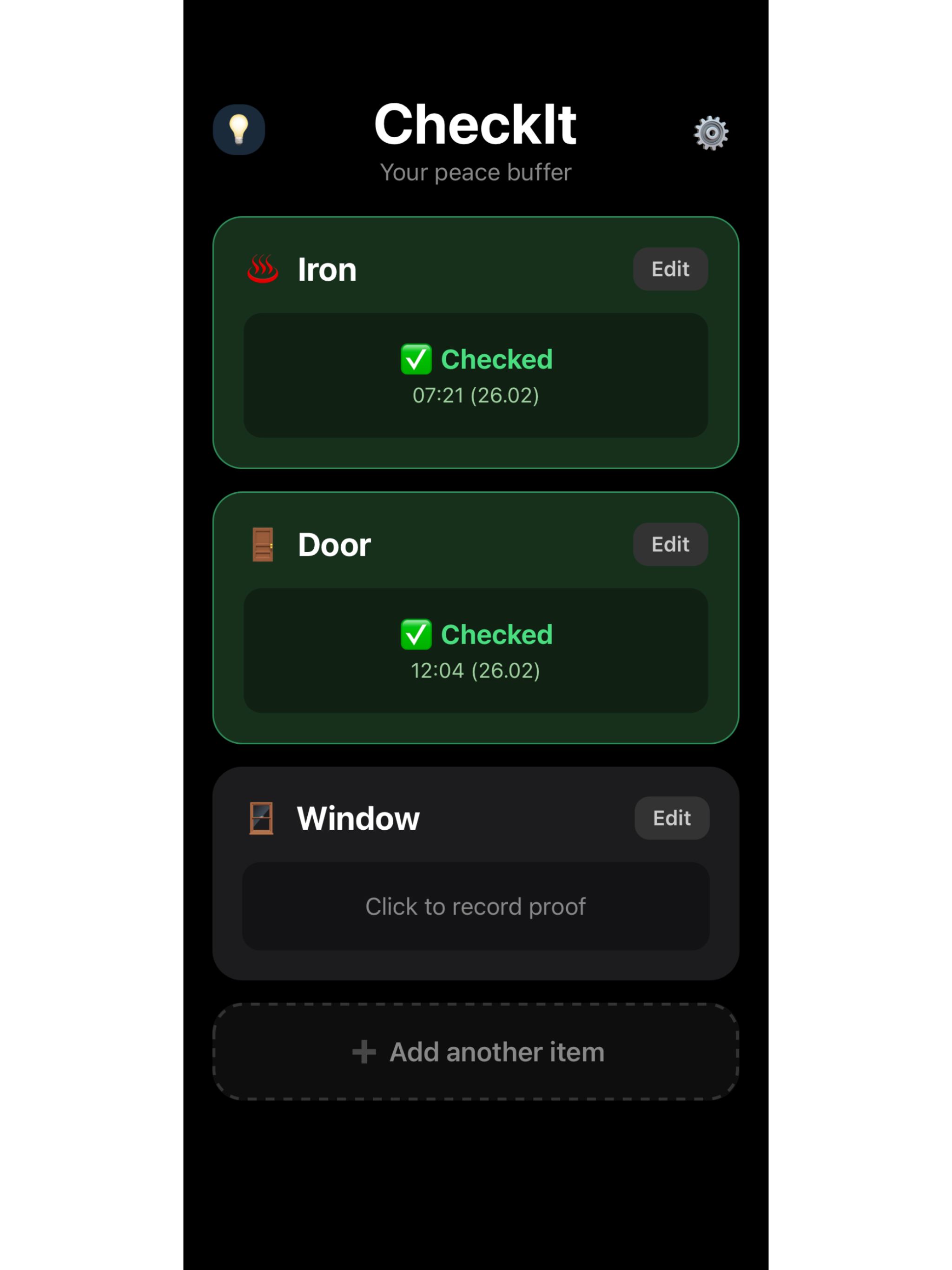 CheckIt: Peace of Mind