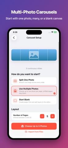 SlideGrid: Photo Carousel iPhone screenshot
