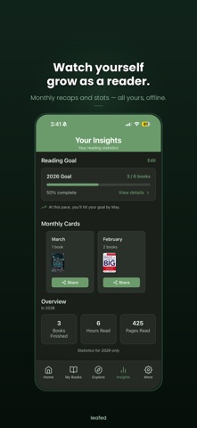 Leafed - Private Book Tracker iPhone screenshot