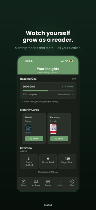 Leafed - Private Book Tracker Screenshot 4 of 6