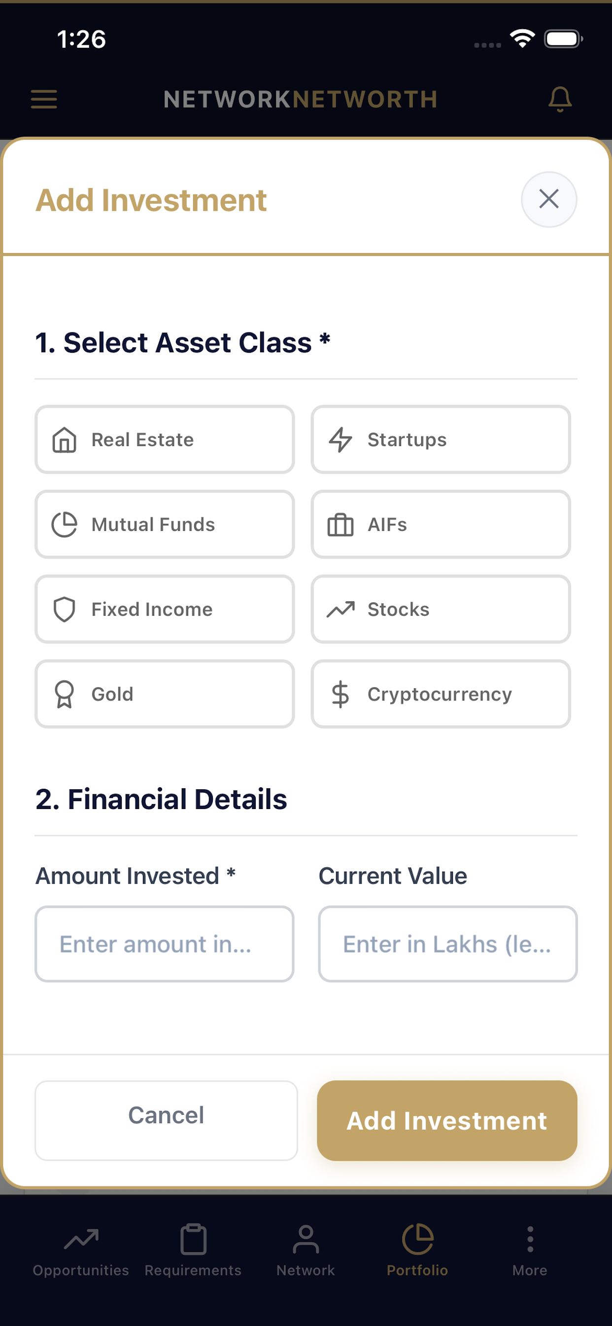 NetworkNetworth App