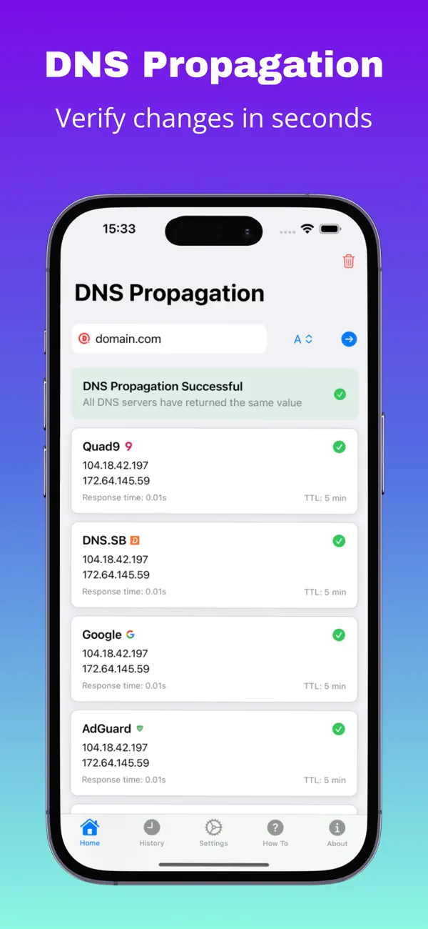 Screenshot #1 pour DNS Propagation